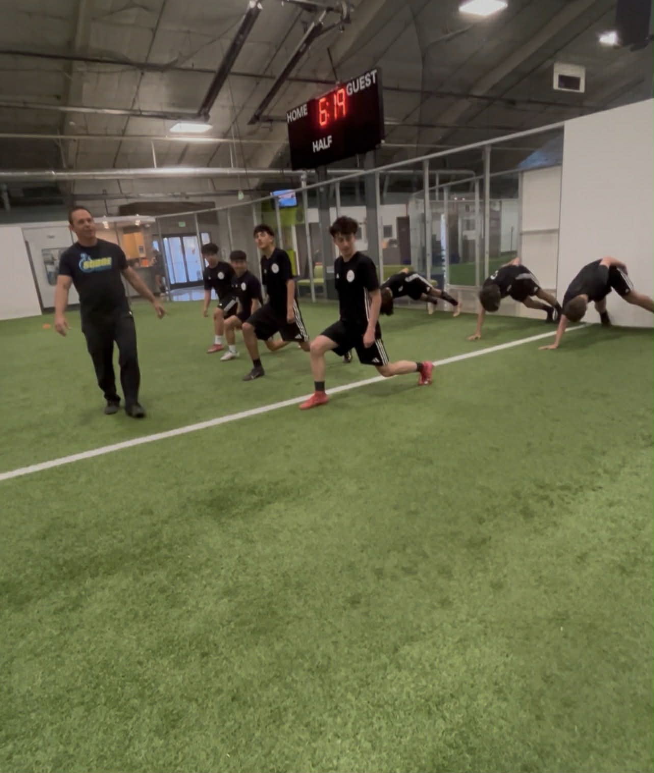 Brandon coaching youth athletes