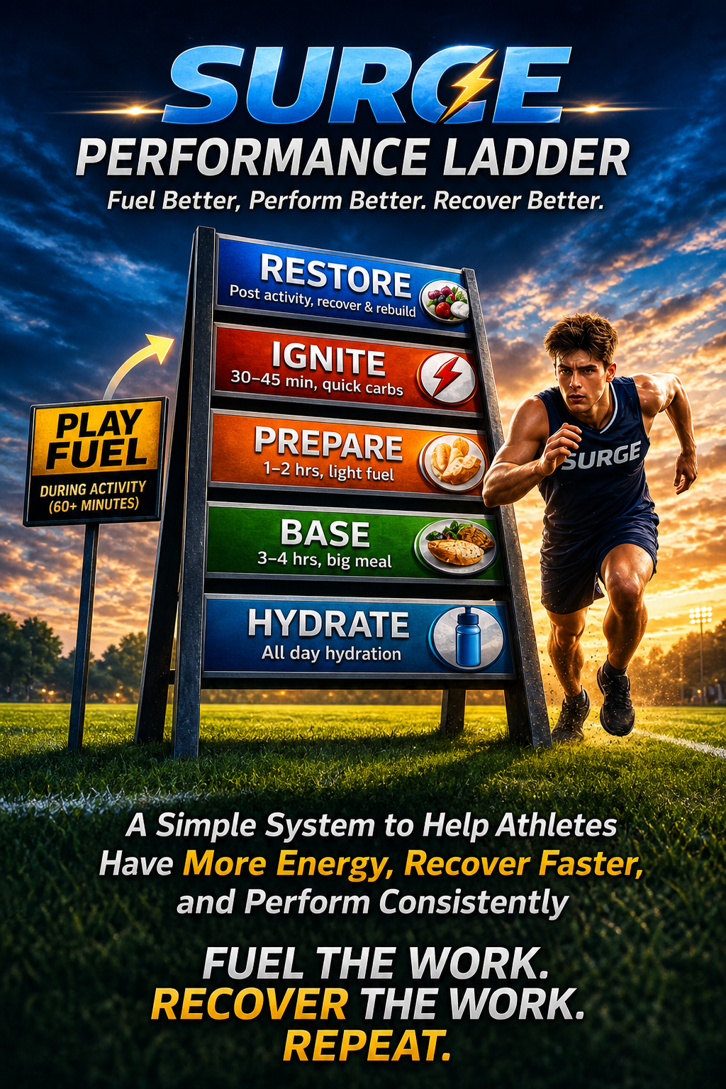 Surge Performance Ladder — Fuel Better, Perform Better, Recover Better